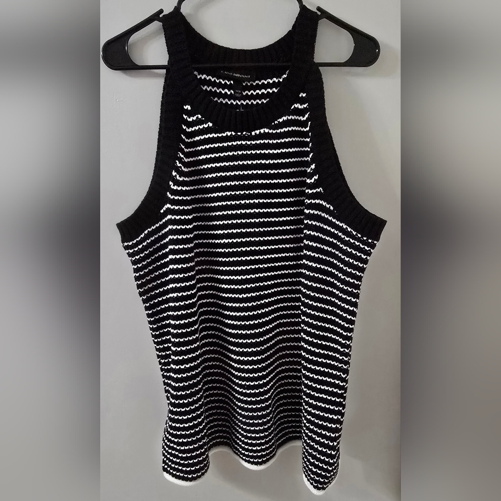 Lane Bryant 14/16 black and white halter neck sweater